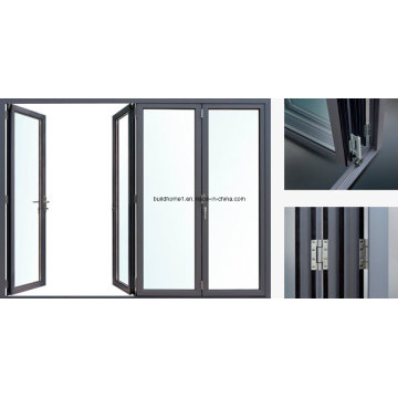 2017 Nuevo Sistema de Foldback Revolucionario Aluminio Bifolding Doors